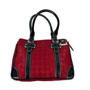 Things Remembered Red & Black Handbag With Dual Handles